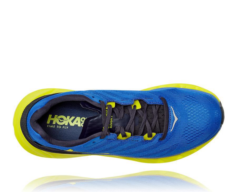 Hoka One One Running Shoes Mens Blue/Green - Elevon 2 - 30425KONF